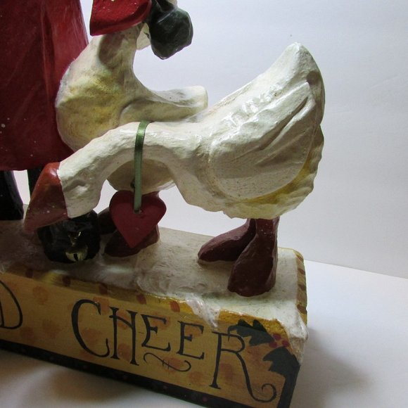 vtg House of Hatten 1998 Good Cheer Santa with 2 geese large Christmas figure - Picture 4 of 12